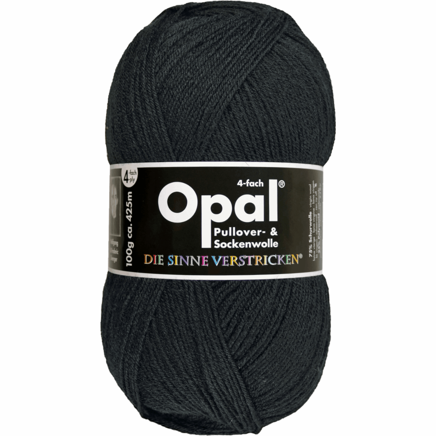 Opal plain 4 threads. 100g 2011/12, 97760, color deep black 2619