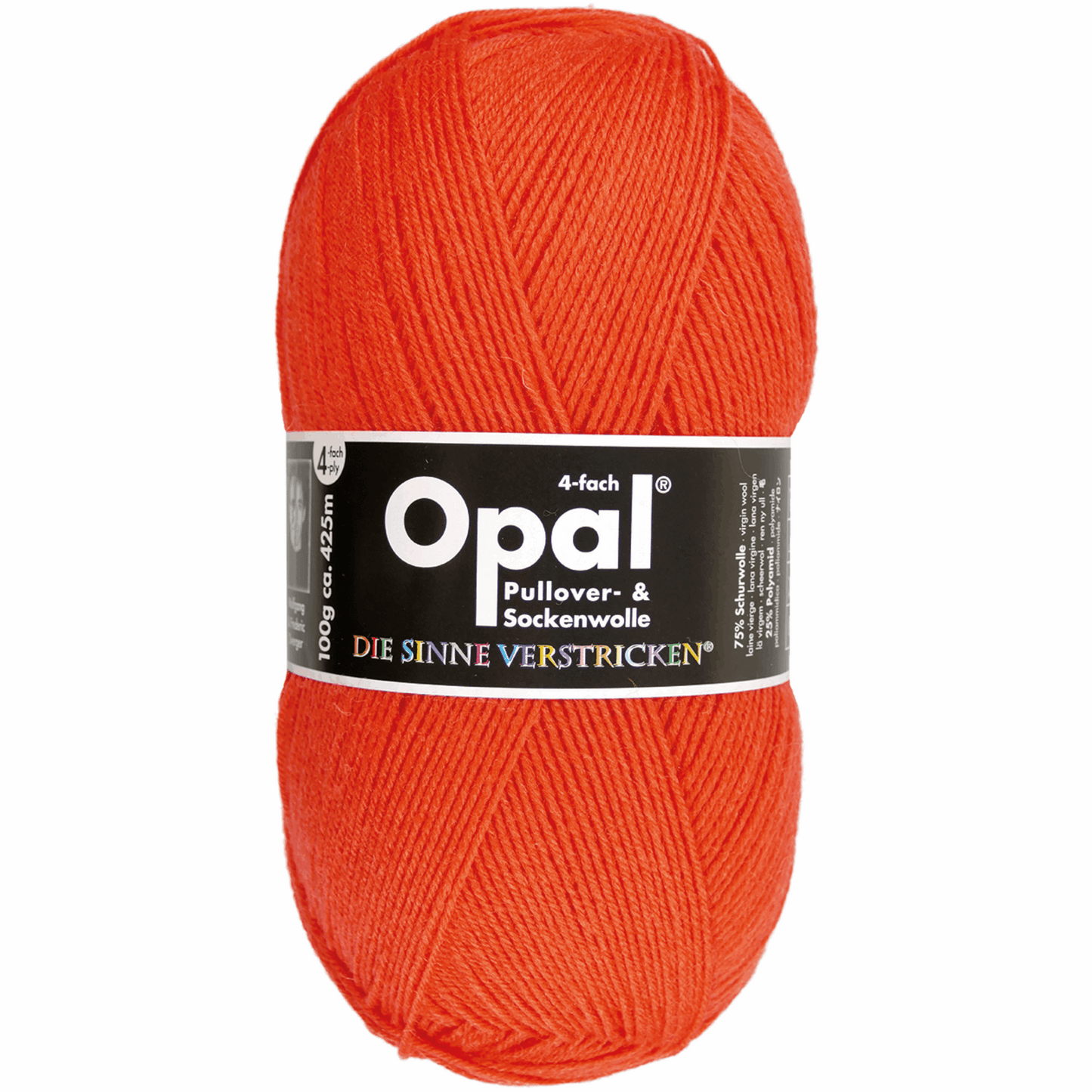 Opal plain 4 threads. 100g 2011/12, 97760, color orange 5181