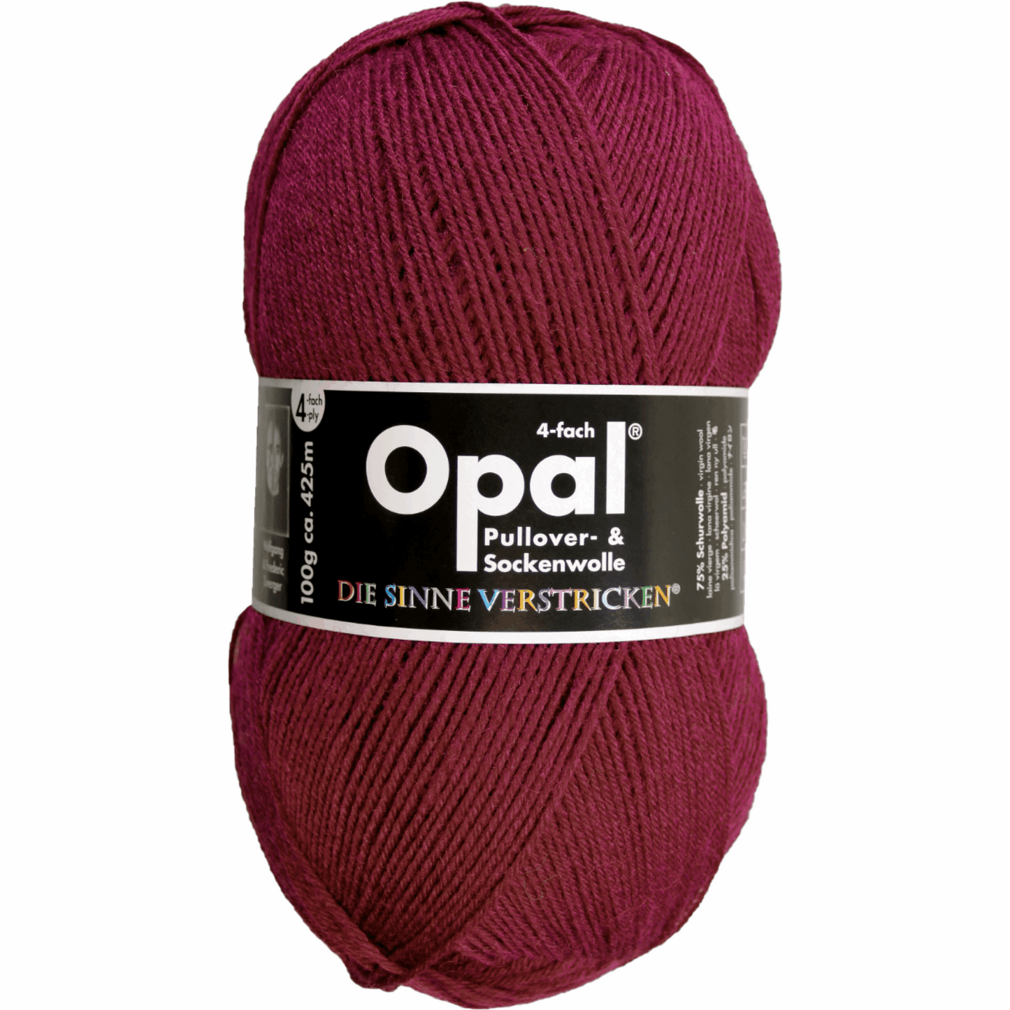 Opal plain 4 threads. 100g 2011/12, 97760, color burgundy 5196