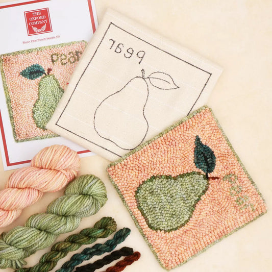 Punch Needle Basic Set Pear peach - Unterlage, Garn und Zubehör