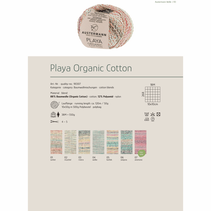 Playa organic cotton 50g, 90307, ​​color 6, seagrass