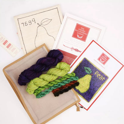 Punch Needle Basic Set Pear purple - Unterlage, Garn und Zubehör
