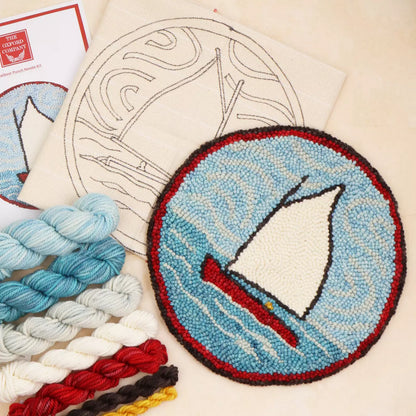 Punch Needle Basic Set Sailboat - Unterlage, Garn und Zubehör