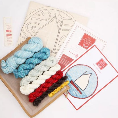 Punch Needle Basic Set Sailboat - Unterlage, Garn und Zubehör