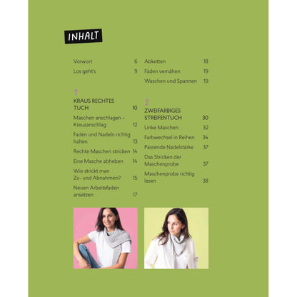Stricken lernen mit Mini-Tüchern