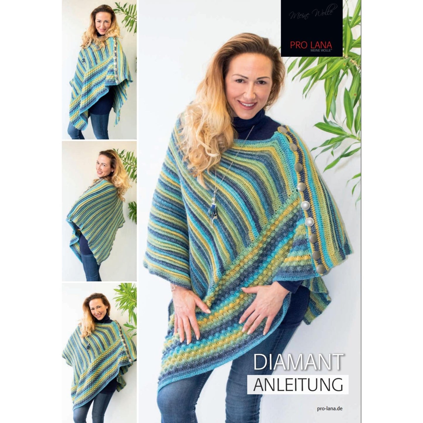 Anleitung (de) von © Pro Lana Pon Shawl, Poncho - 272100-A75