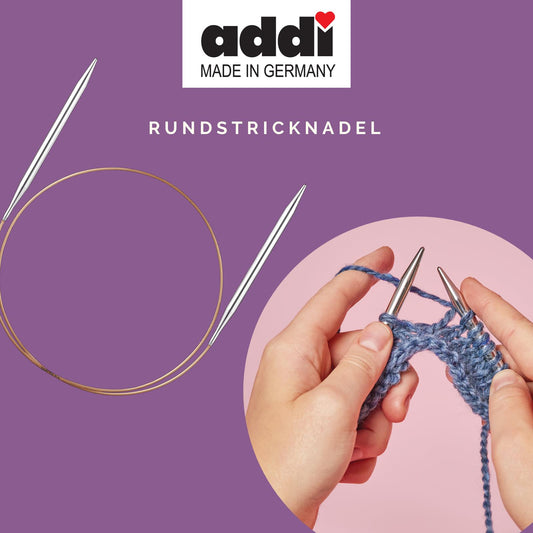 Addi, Classic Rundstricknadeln, 61057, Größe 6,5, Länge 50