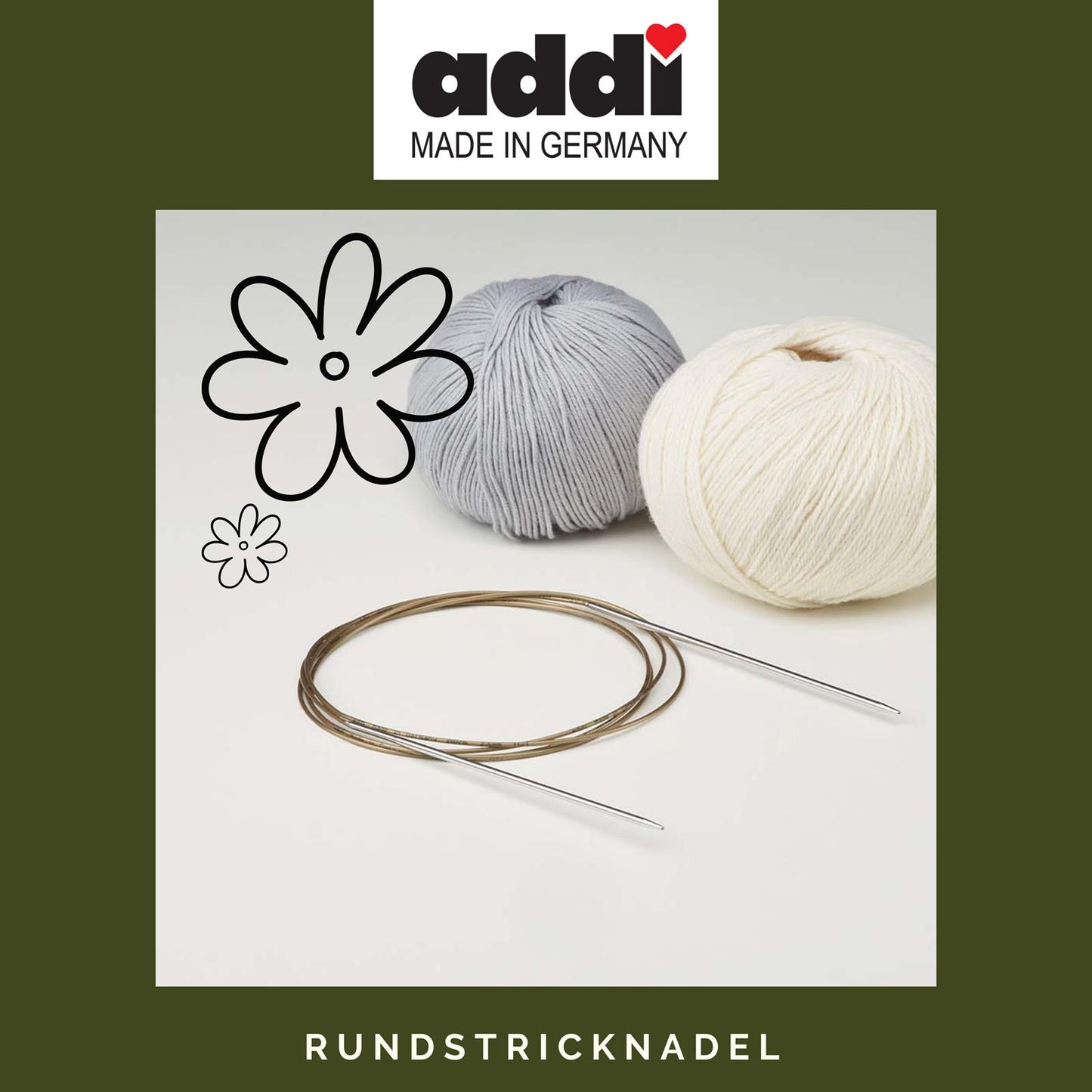 Addi, Classic Rundstricknadeln, 61057, Größe 7, Länge 60