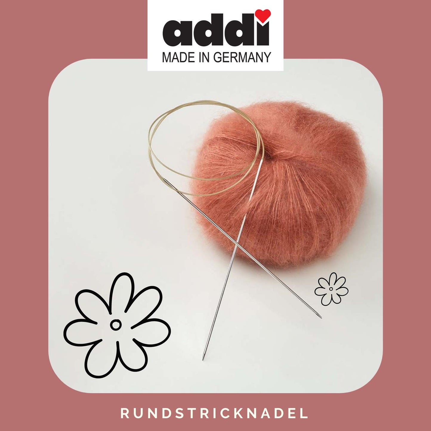 Addi, Classic Rundstricknadeln, 61057, Größe 12, Länge 150