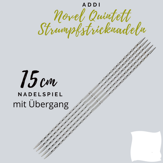 Addi, Novel Quintett Strumpfstricknadeln, 61707, Größe 3,5, Länge 15 cm