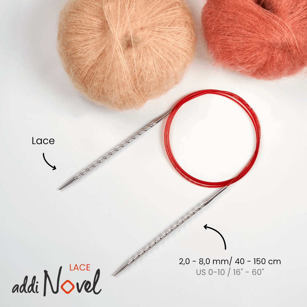 Addi, Novel circular knitting needle, 67177, size 2, length 100