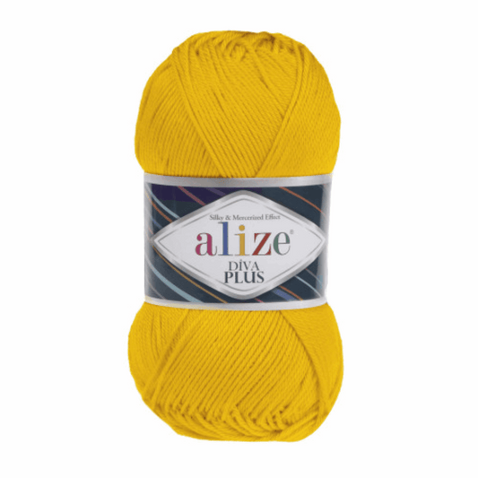 Alize Diva Plus, color yellow 548