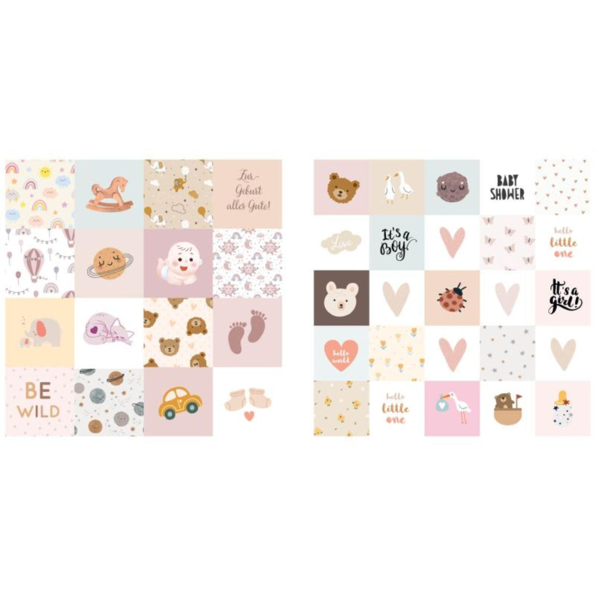 333 Sticker – Hallo Baby: Etiketten und Aufkleber