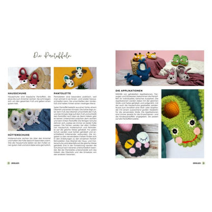 Tierisch gemütlich, Amigurumi-Hausschuhe häkeln für Klein und Groß