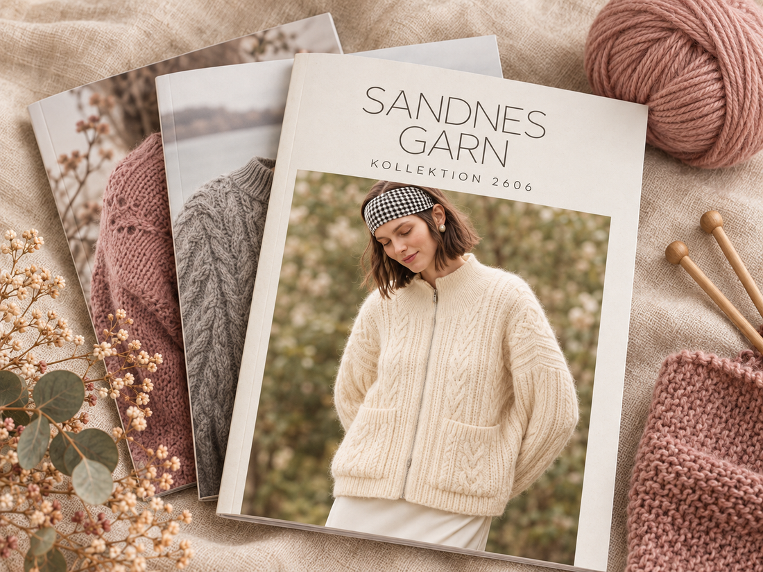 Sandnes Anleitungshefte mit Strickmode und Garn