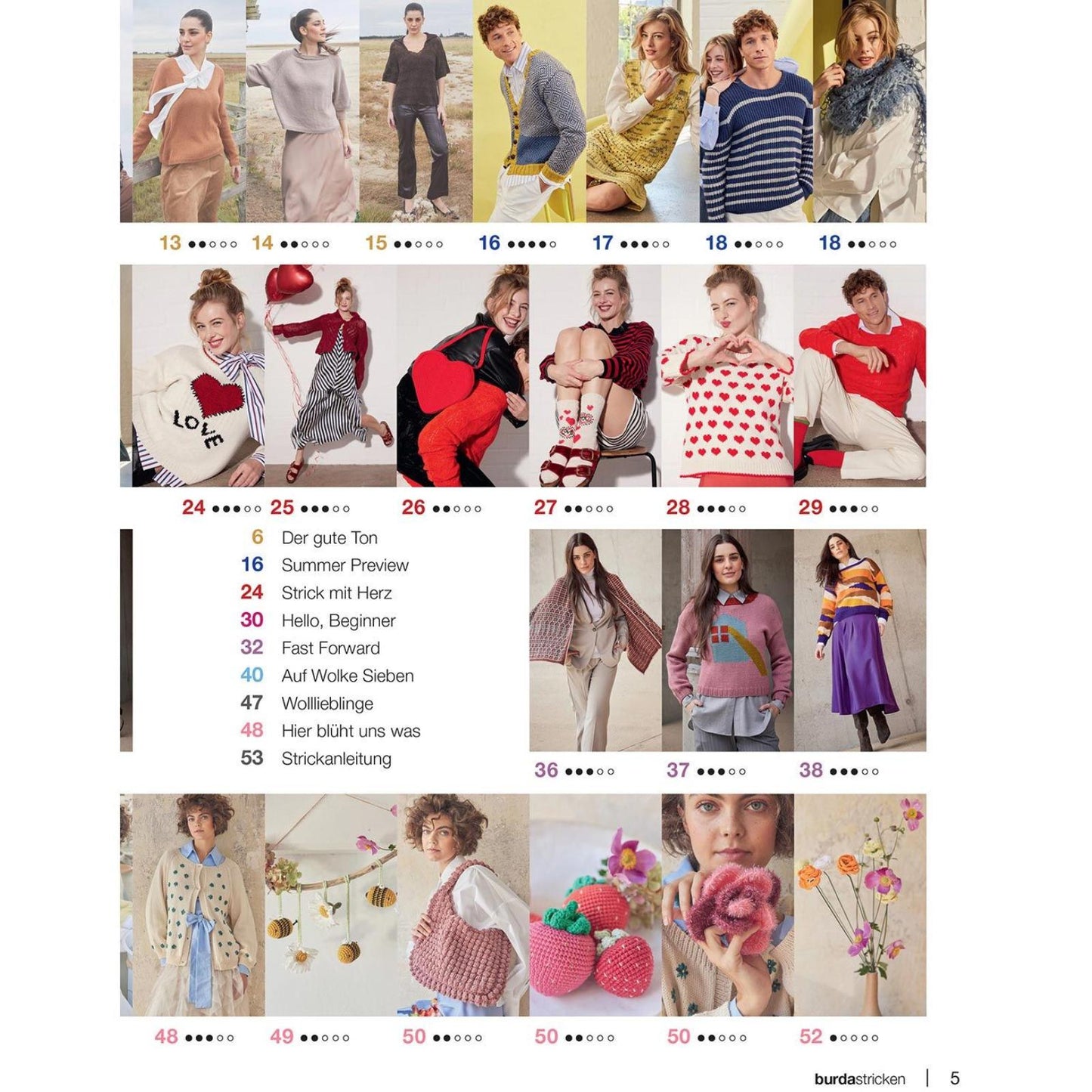 Burda Stricken Heft 1/2026, 48 Modelle – Frische Frühlingstrends