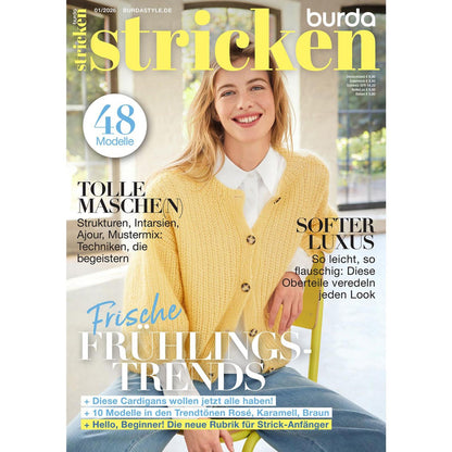 Burda Stricken Heft 1/2026, 48 Modelle – Frische Frühlingstrends