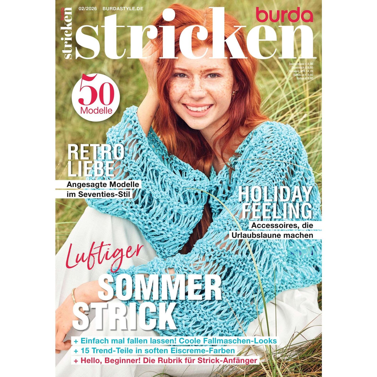 Burda Stricken Heft 2/2026, 50 Modelle – Luftiger Sommer Strick