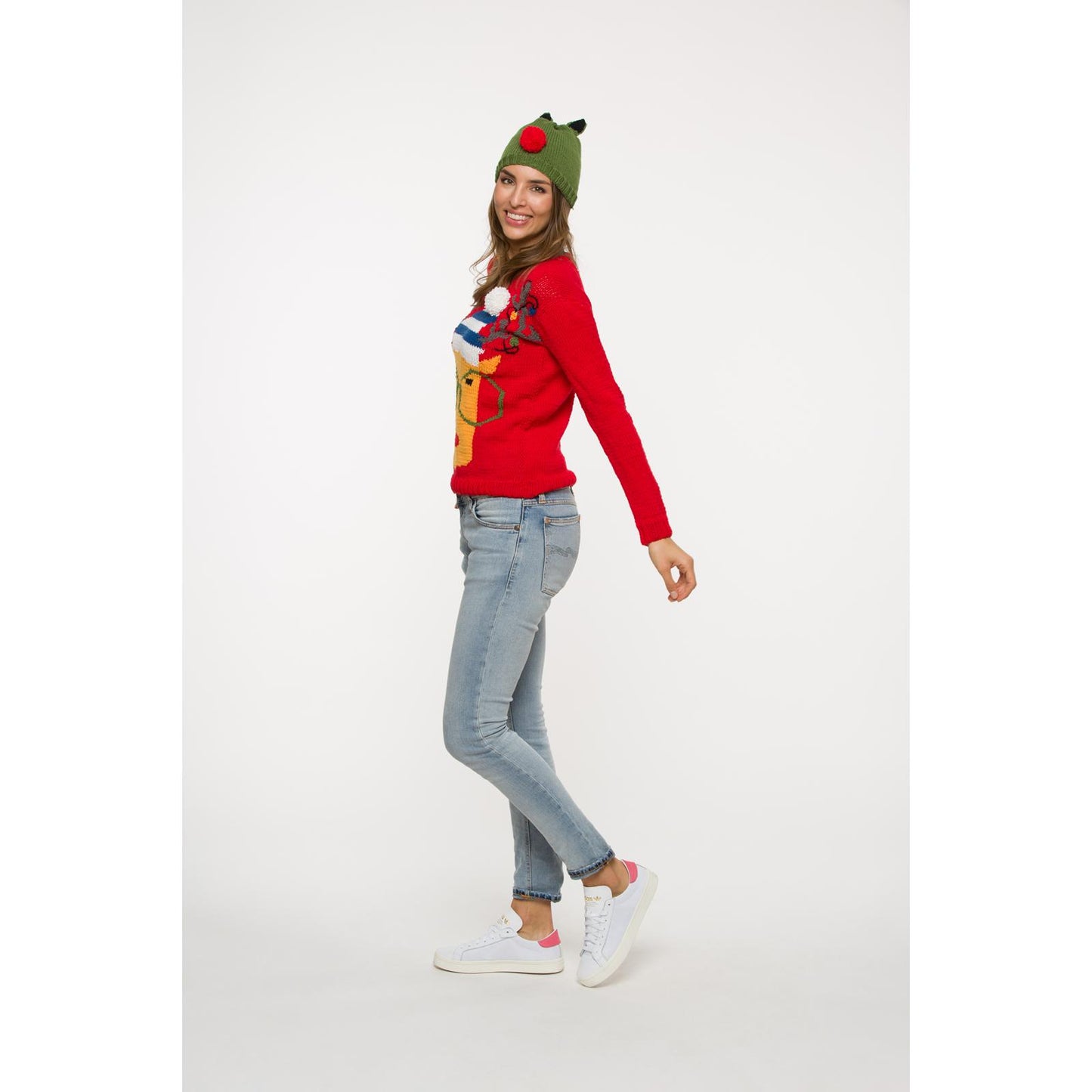 Modell 19015 Weihnachtsmütze Hirsch  – Originalanleitung von © Austermann by Schoeller