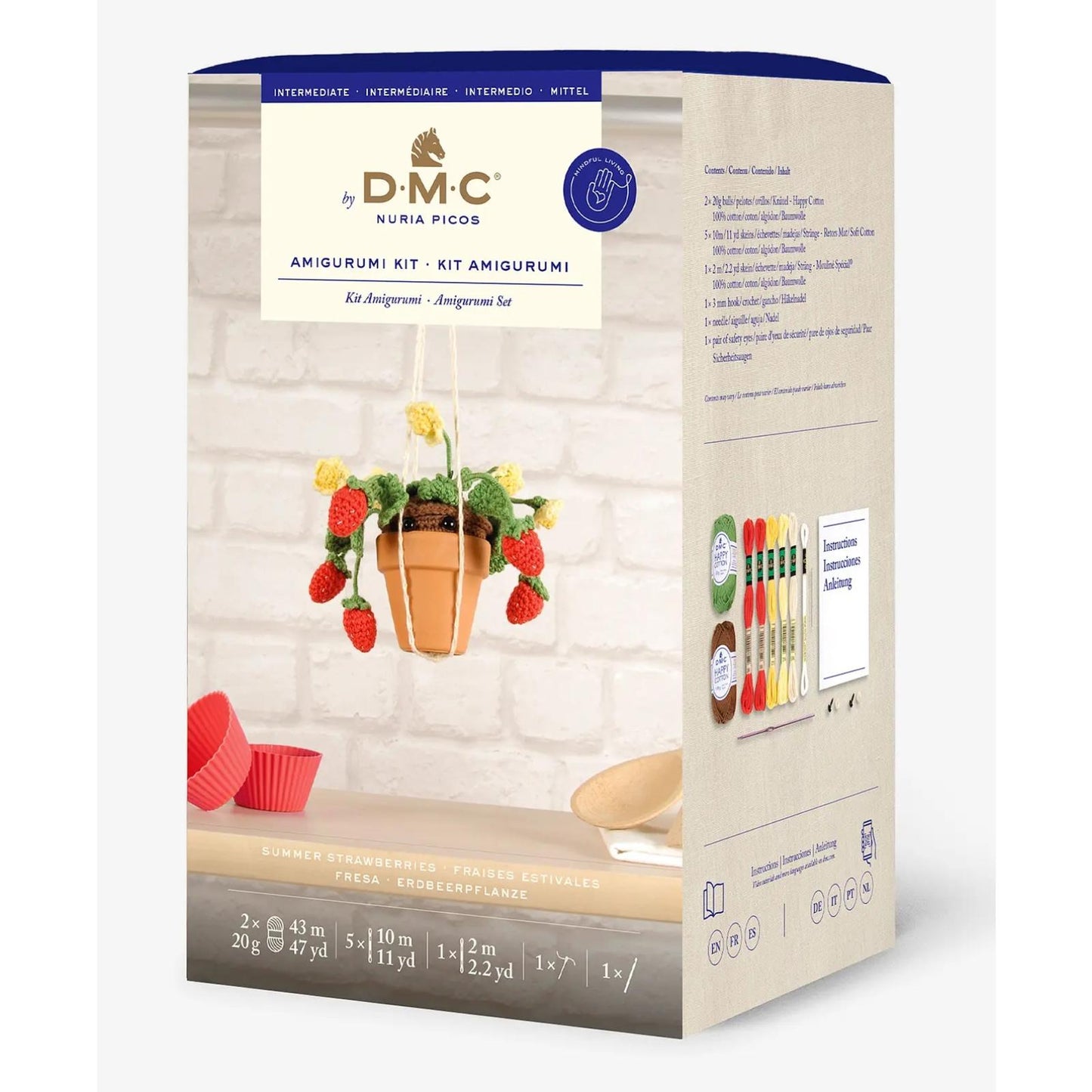 DMC Häkelpackung, Erdbeeren von Nuria Picos Amigurumi-Set