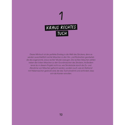 Stricken lernen mit Mini-Tüchern