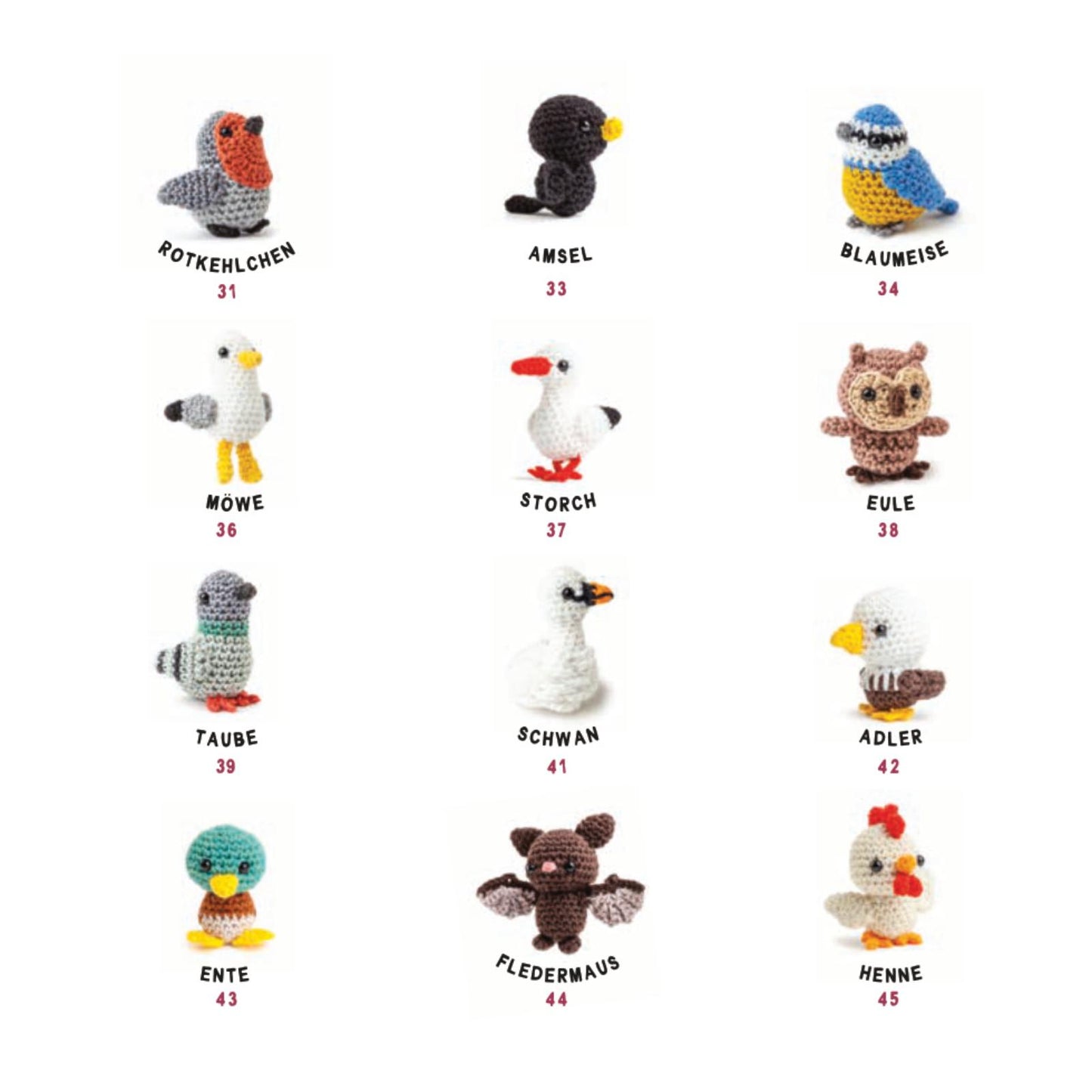 Mini-Amigurumis – Süße Vögelchen (DE)