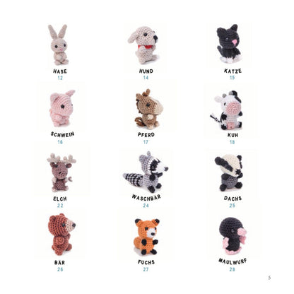 Mini-Amigurumis - 26 niedliche Tierchen häkeln (DE)