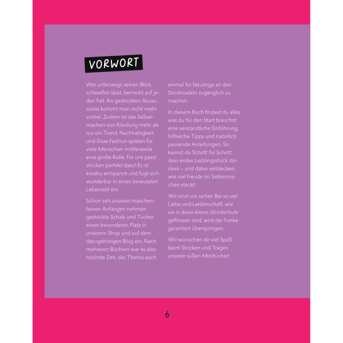 Stricken lernen mit Mini-Tüchern