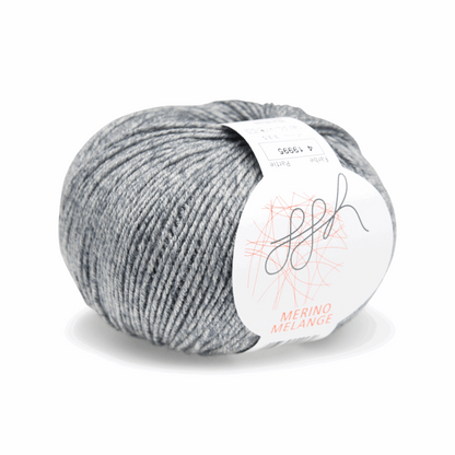 ggh Merino Melange, 50g, 96036, Farbe hellgrau meliert  4