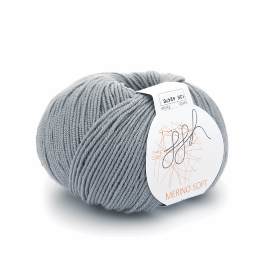 ggh Merino Soft, 50g, 96035, Farbe mittelgrau 126