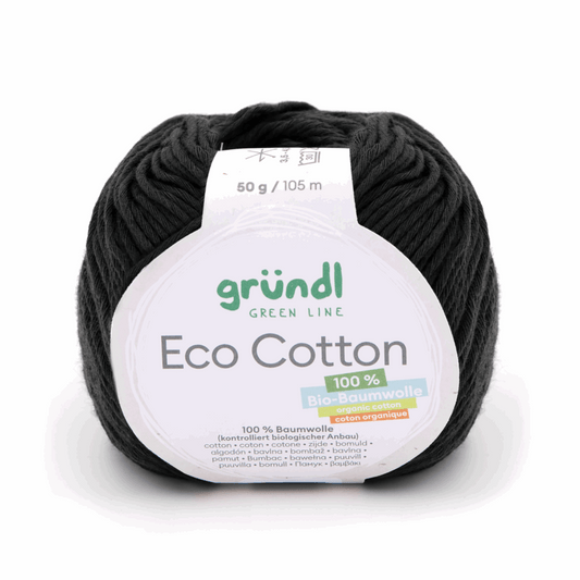 Gründl Eco Cotton, Farbe 18 schwarz