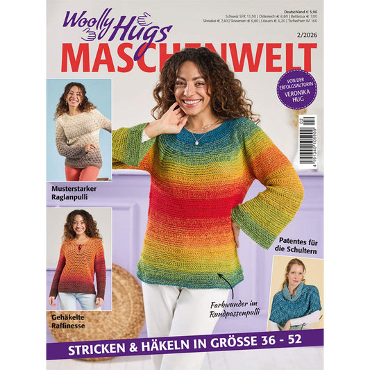 Woolly Hugs Strickheft Maschenwelt 2/2026 (DE), 20 Anleitungen