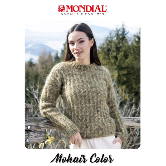 Modell Mohair Color Pulli mit Fischgrätenmuster Damen  (DE, IT, ES, EN) – Originalanleitung von © Lane Mondial