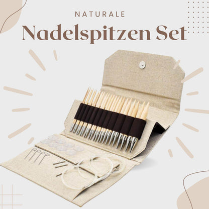 Lykke Nadelspitzen Set Naturale, 3,5-12mm, Beige Jute Canvas 5"