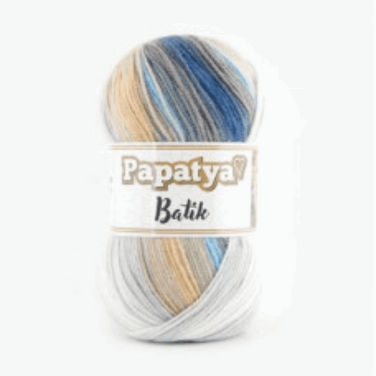 Papatya Crazy Color 100g, Farbe weiß creme blau grau 554-18