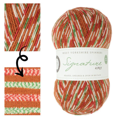 West Yorkshire Spinners Signature 4 Ply - Christmas 100g (Restposten)