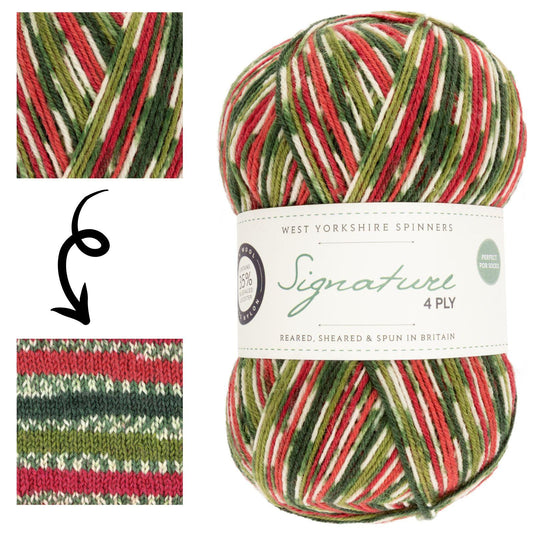 West Yorkshire Spinners Signature 4ply - Country Birds & Christmas 100g