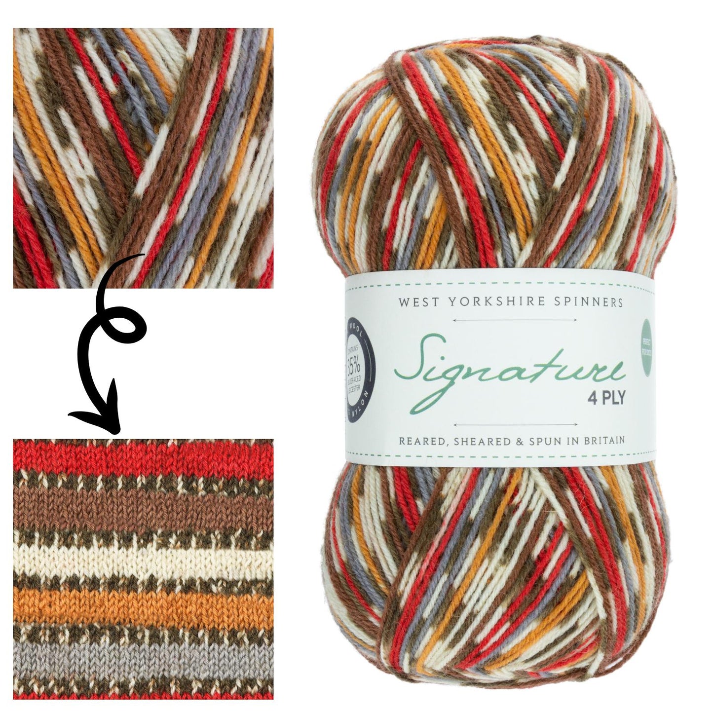 West Yorkshire Spinners Signature 4ply - Country Birds & Christmas 100g
