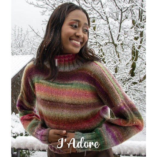 Modell J’ADORE Multicolor Pullover  (DE, IT, ES, EN) – Originalanleitung von © Lane Mondial
