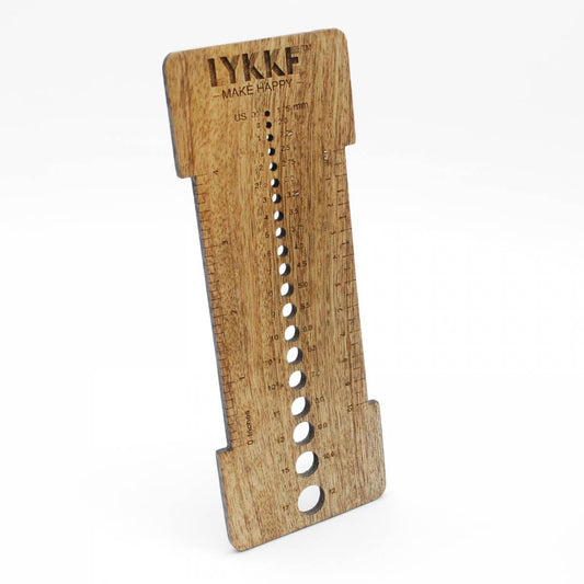 Lykke needle gauge - template made of mango wood, 15009050