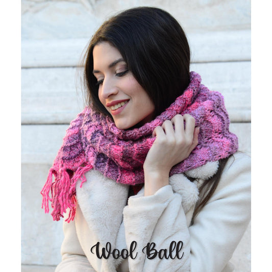 Modell Wool Ball Schal "Sfolgorii" (DE, IT, ES) – Originalanleitung von © Lane Mondial