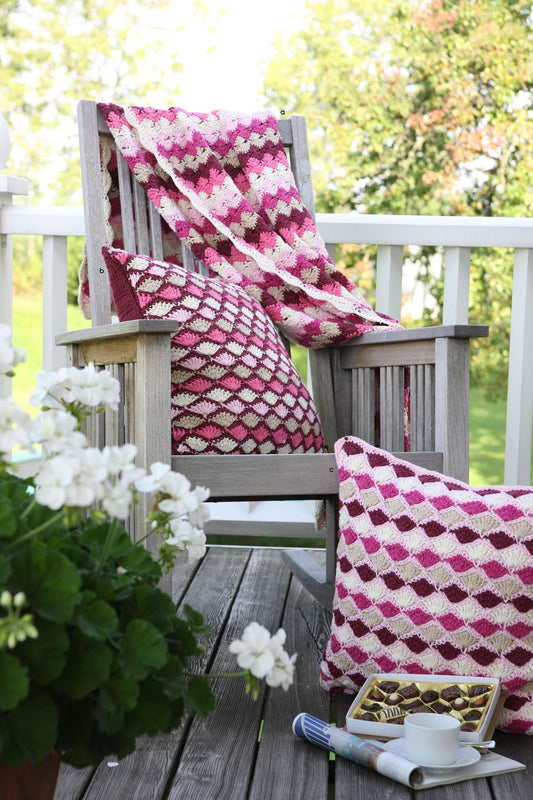 Instructions - 3 in 1 - Cozy crochet blanket (crochet plaid) and 2 pillow cases