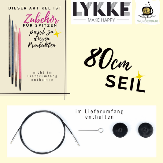 Lykke rope for lace 80cm, 15009010