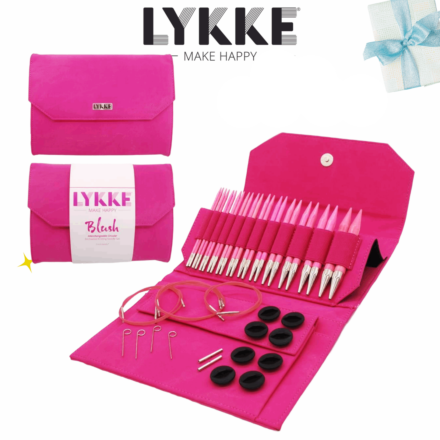 Set Nadelspitzen, Seile und Zubehör, Geschenk, Design: blush, Fuchsia, von Lykke, Art. 15001315