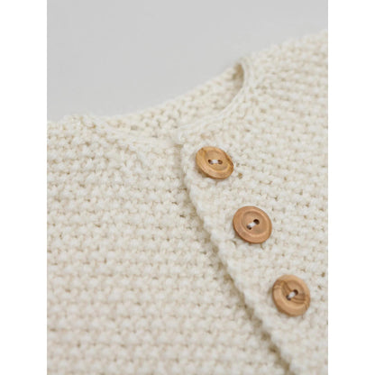 WyS, Beau Baby Strickjacke im klassischen Moss-Stitch-Look, digitale Strickanleitung