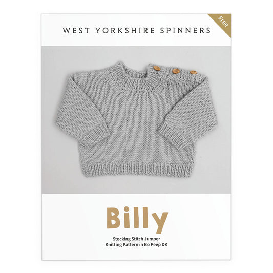 WYS, Billy Babypullover im Garter-Stitch-Look, digitale Strickanleitung