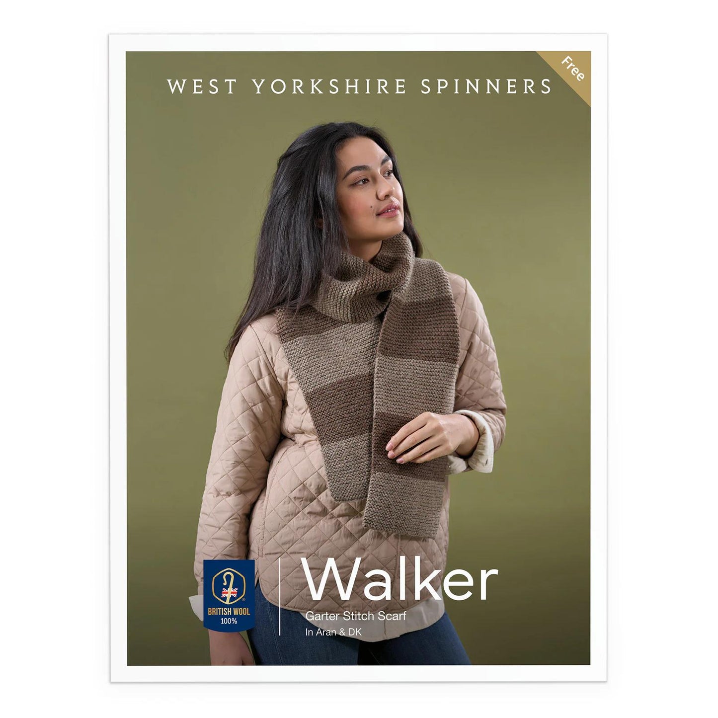 WYS, Walker Garter Stitch Striped Scarf, digitale Strickanleitung