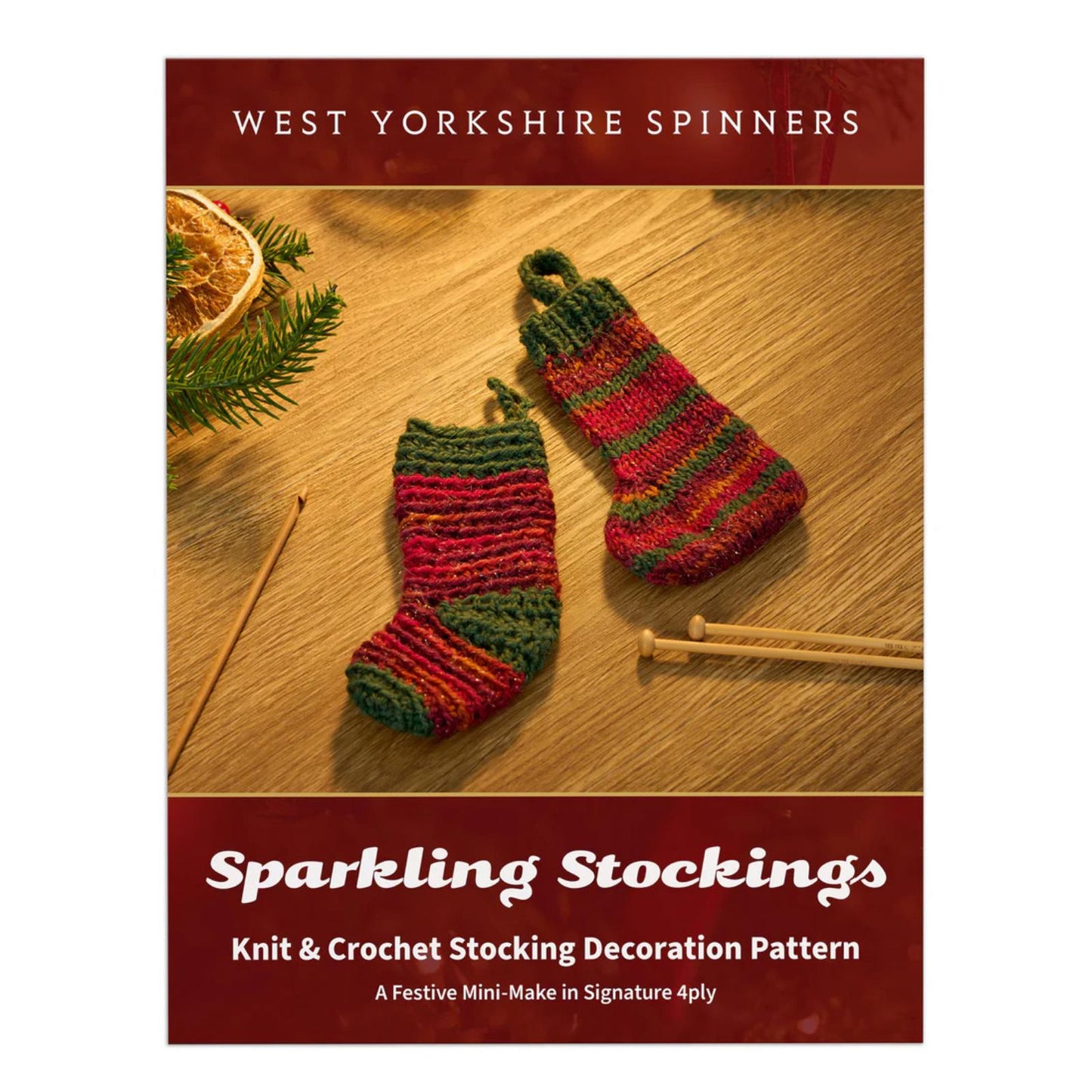 WYS, weihnachtliche Mini-Strümpfe, digitale Anleitung, Stricken + Häkeln