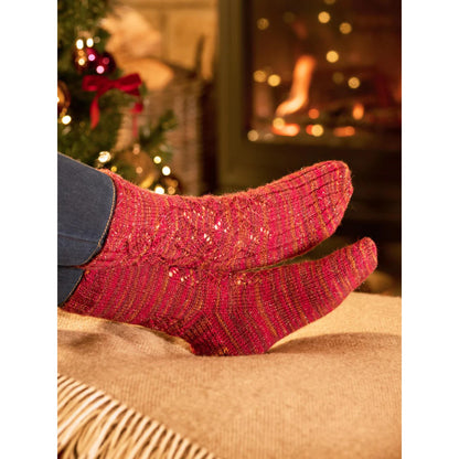 WYS, muskatnussfarbene Stricksocken, digitale Strickanleitung
