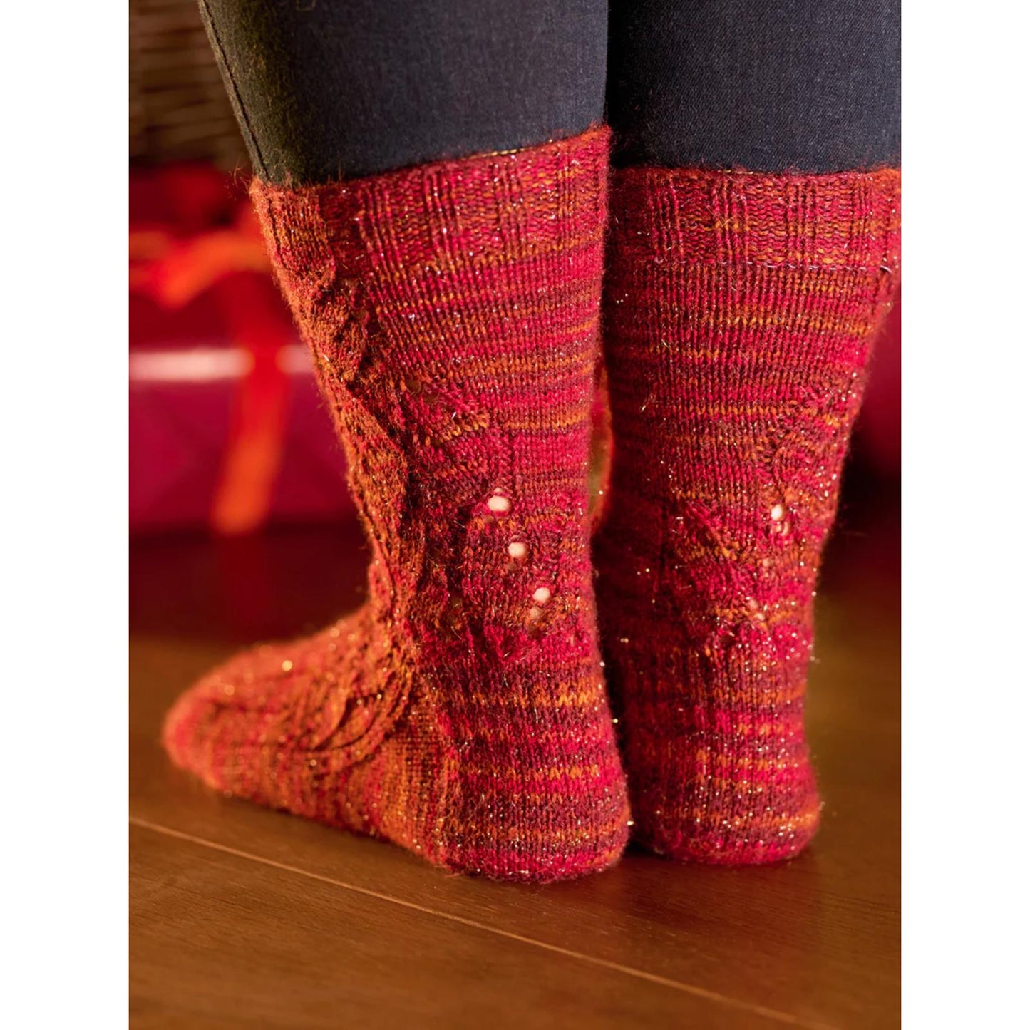 WYS, muskatnussfarbene Stricksocken, digitale Strickanleitung
